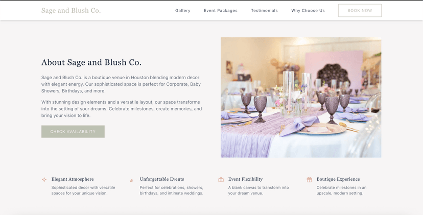 Garden Estate Venue venue website preview - Wedding Venues